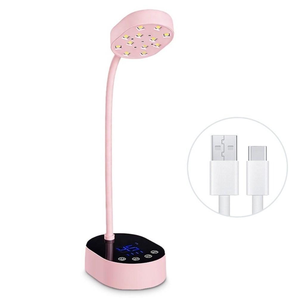 With 4 Timer Settings Rechargeable Nail Lamp 360° Bendable Drying Nail Dryer  Nail Care