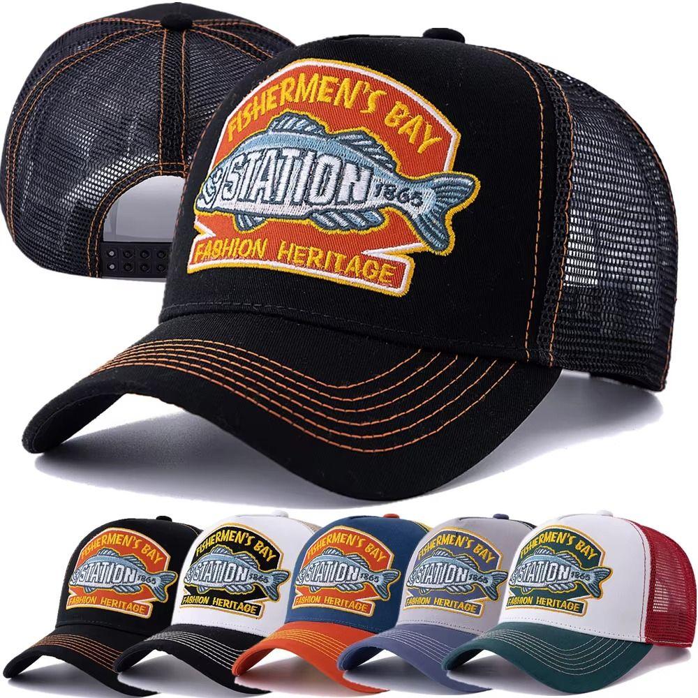 Breathable Fishing Cap Baseball Cap Sports Snapback Hat Summer Trucker Hat Camping Hiking