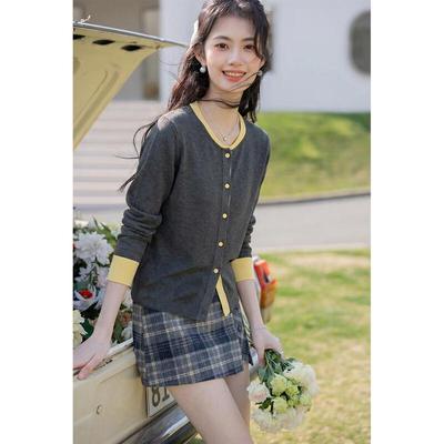 ITISF4 Faux Two-Piece Cardigan Sweater