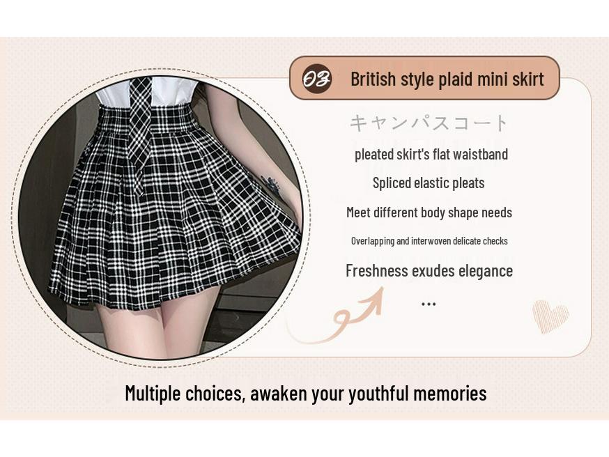 Sexy JK Plaid Lingerie School Uniform Role-Play Costume