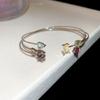 Geometric Zircon Star Shape Bracelet Set With Cubic Zirconia For Fashion Women