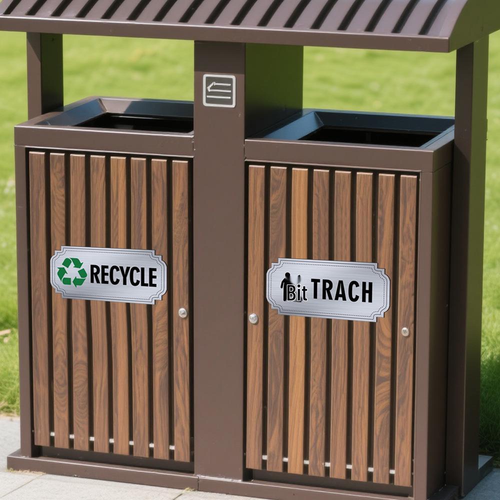 Reusable Magnetic Trash Sorting Bin Labels - Eco-Friendly Stickers