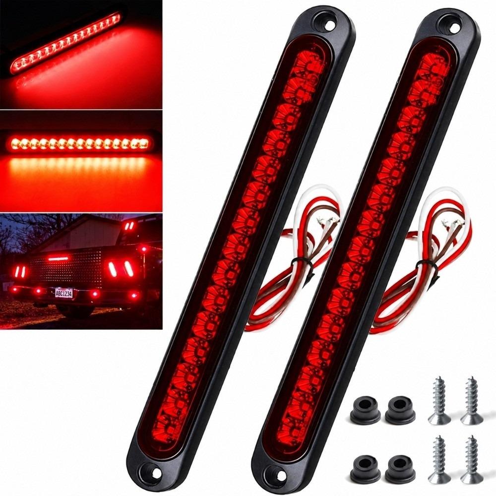 Red Lens Trailer Tail Light 15 LEDs Rear Truck Light Durable High Brake Lamp  for Trucks