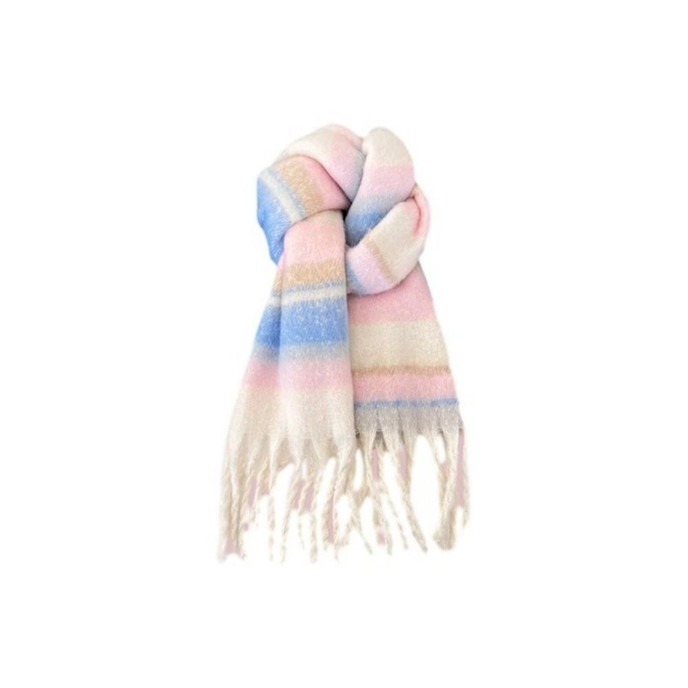 Warm Long Tassel Scarves Mohair Neck Warmer New Shawl Wrap Autumn and Winter