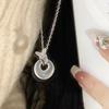 Schmetterling Liebe Sicherheitsverschluss Halskette Damen Leichter Luxus Nischen Design Schlüsselbein Kette für Freundinnen und Freundinnen