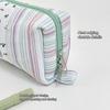Floral Plaid Splicing Pen Bag Large Capacity Stationery Pouch Portable Pencil Case  School Supplies