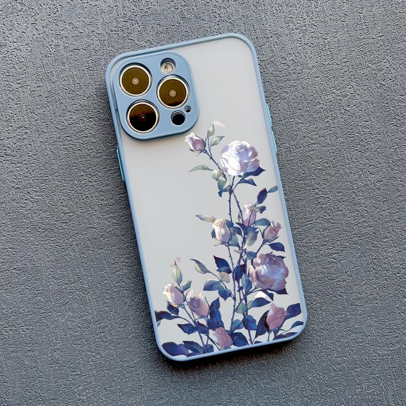 Rose Flower Phone Case For iPhone 11 Case iPhone 15 14 Pro Max 11 12 13 Pro Max Mini XR XS X 7 8 14 15 Plus SE2 Shockproof Cover