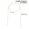 Ingemark Vintage Imitation Perlen Kristall Halsketten Damen Trendy Elegant Goldfarbe Metall Pullover Lange Kette Neujahr Schmuck