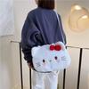 Sac Cabas Peluche Hello Kitty Avec Fermeture Éclair Pour un Usage Quotidien Décontracté