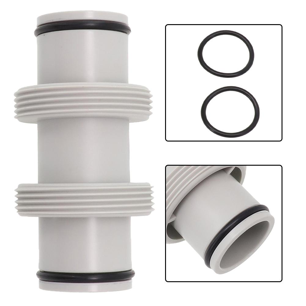 Hose Plunger Valve Straight Connector Rubber O Rings UV Resistant Replacement Hose Adapter For Intex Above Ground Pool Parts