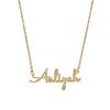 Atoztide Custom Zircon Name Necklace for Women Cuban NK Chain Stainless Steel Detachable Stone Letter Pendant Jewerly Gift