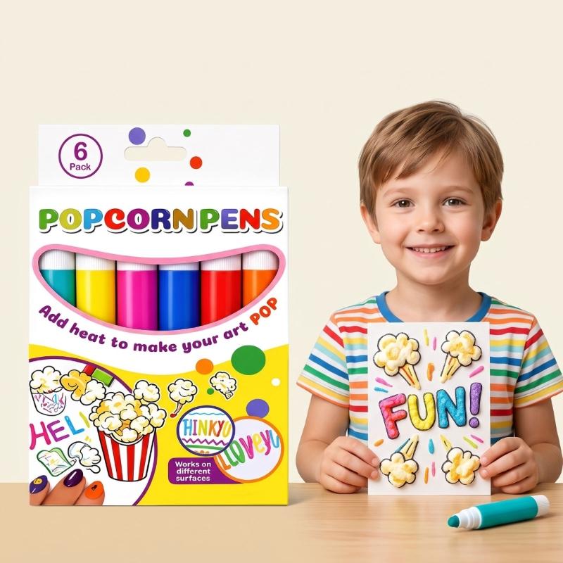 3D Bubble Craft Pen Puff Paint Pen for DIY Crafts and Card Decoration, Bubble Effect Puff Pen for Creative Projects