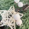 Berry And Pinecones Swag , Artificial Needle Wall Hanging Christmas Pentagram Interior Wall Hanging Green Plant Interior Decoration
