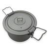 2000ml Titanium Rice Cooker Pot with Locking Lid 67 fl oz Grade 1 No Coating PFAS-Free Inner Pot with Measurement Marks Ultrali
