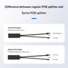 Gigabit Speed POE Splitter Converters from 48V to 12V Delivering DC5.5x2.1mm Output Easy Setups for Networking Applications