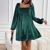 2026 Evening Dress Style Christmas Loose Small Skirt Explosive Cross Border Velvet Dress