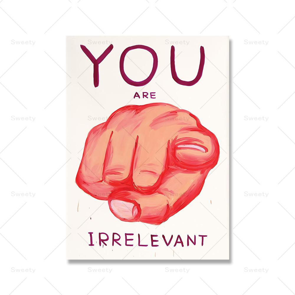 David Shrigley Rose Kytarový umělecký plakát Současný tisk Kuchyň Vtipný citát Obraz na plátně Abstraktní obrázky Domácí nástěnná dekorace