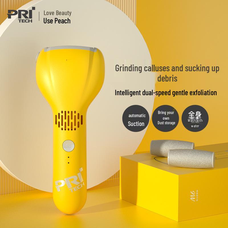 Peach's Electric Foot Grinder: Waterproof Callus Remover and Pedicure Tool with Vacuum.