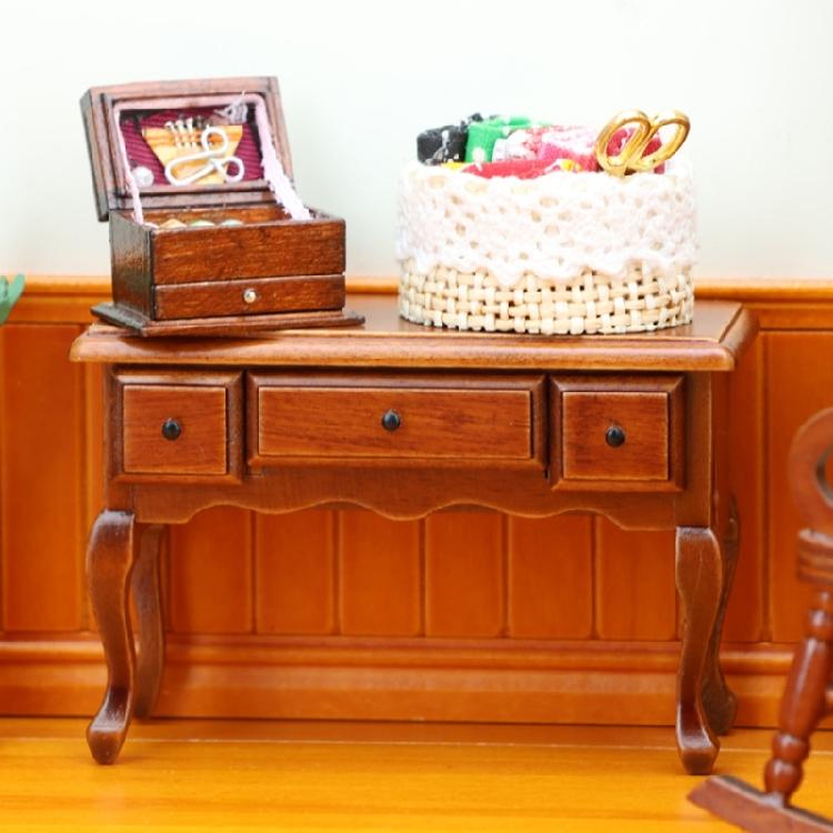 Realistic Miniature Desk 1/12 Scale Dollhouses Furniture For Creative Play And Room Decoration Scene Display Accessory