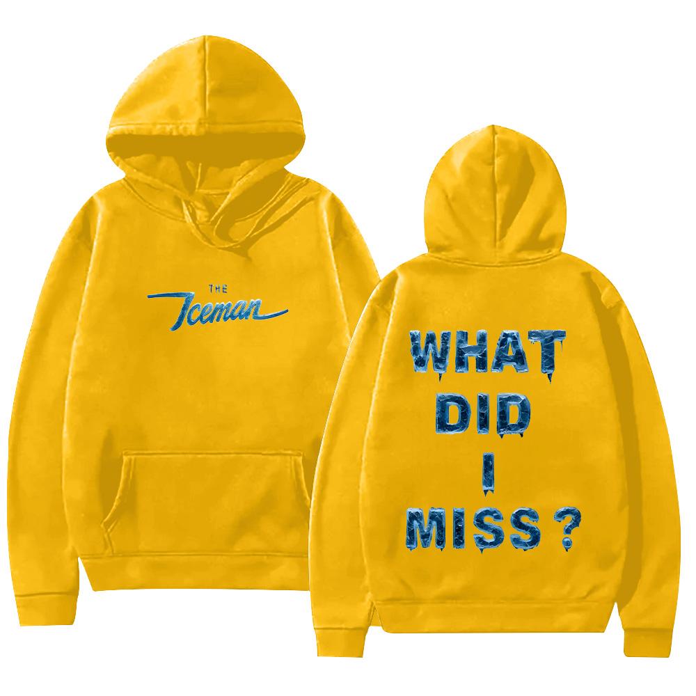 Drake ICEMAN “Cosa Mi Sono Perso?"""Felpa A Double Face con Grafica Lettere Frozen Pullover Estetica Fredda Streetwear Unisex Vestiti Larghi"""