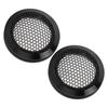 2Pcs Car Speaker Cover Automotive Ceiling Grill Metal Mesh Guard Protector Replacement Round OD 64mm Black