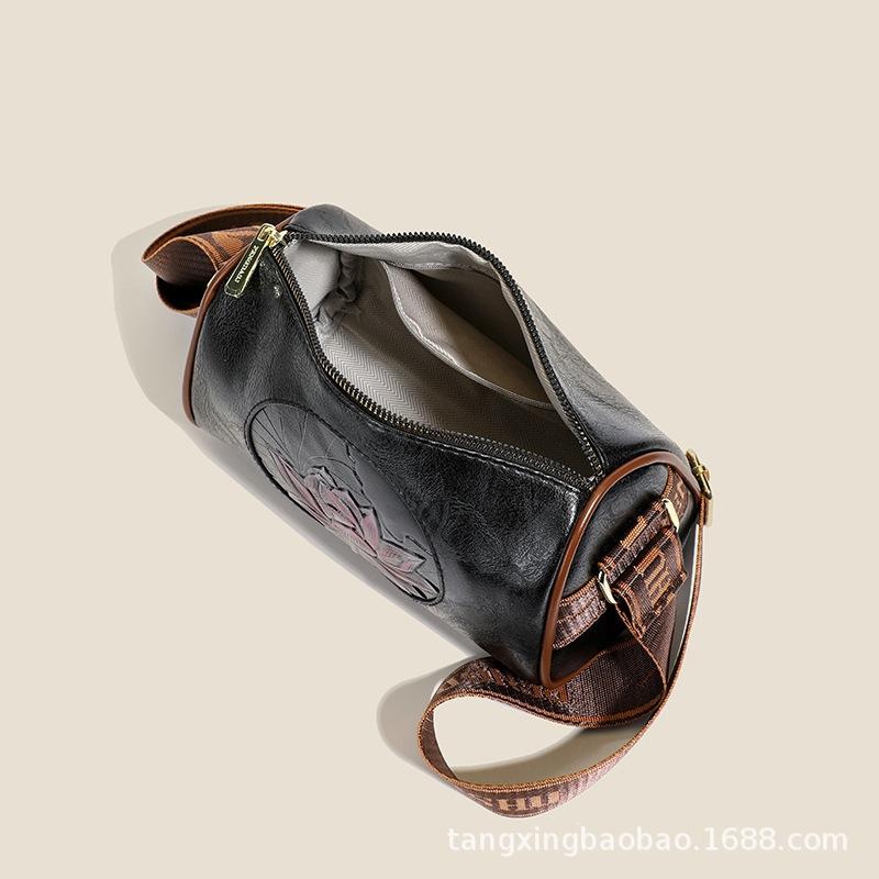 Fashion Fashion Flower Women's Bag Shoulder Bag New Boston Small Bag China-Chic Leisure Crossbody Bag