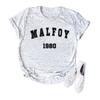 Malfoy1980 Tshirt Magic Movie Inspired Wizard World Shirt Vintage Magic Wizard School Tees Women Draco Malfoy Shirts