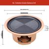 ZISIZ Aluminum Alloy Earthenware-Style Smokeless BBQ Grill