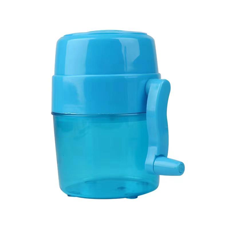 

Hand-Crank Cotton Yarn Ice Crusher: Mini Shaved Ice & Smoothie Maker for Kids синий