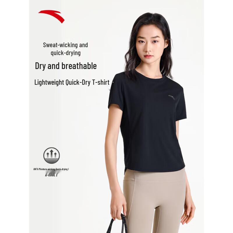 Anta Women s Quick-Dry Short Sleeve Training T-Shirt L