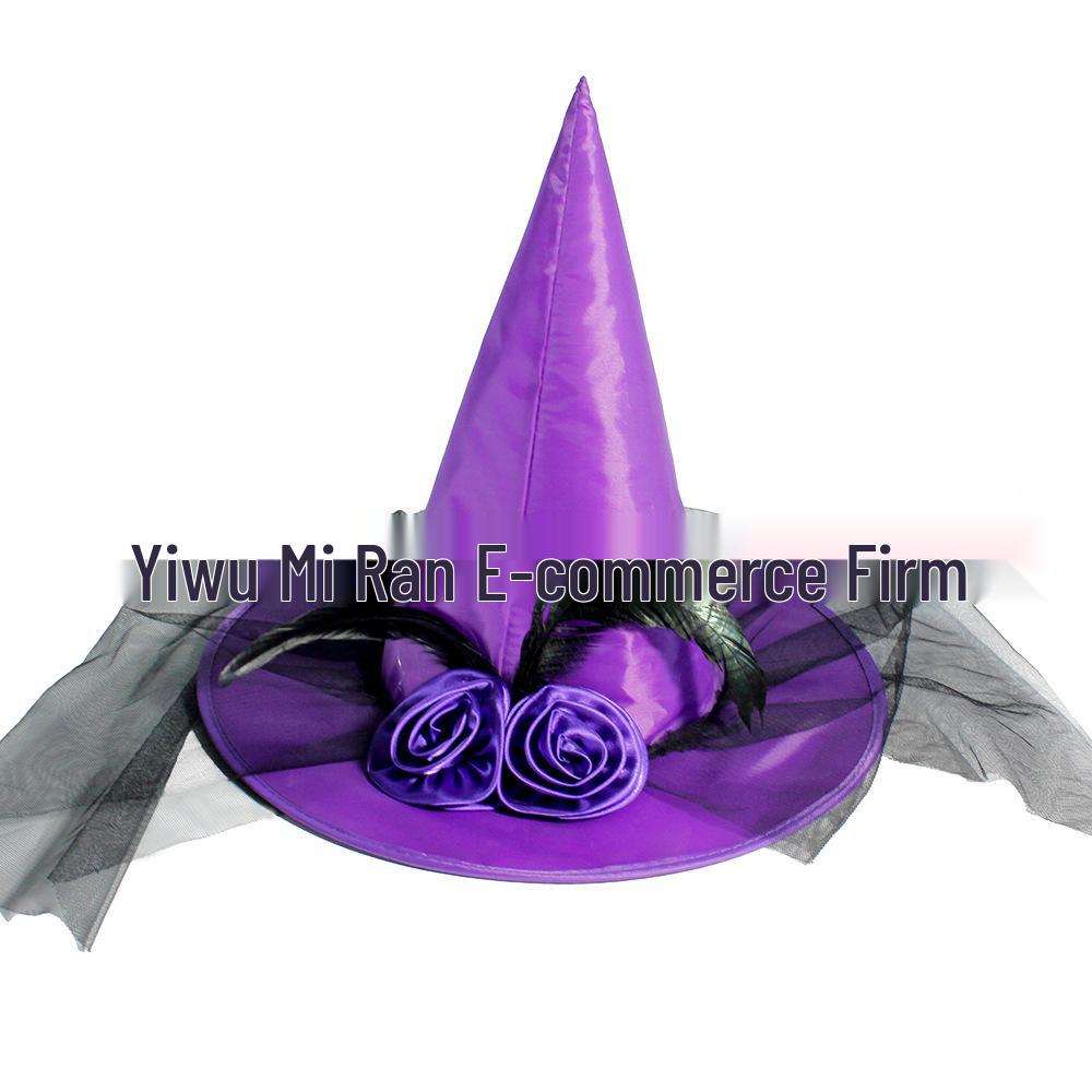 Işıklı Örümcek Ağı Cadı Şapkası Cadılar Bayramı Dekorasyonu