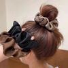 5Pcs Women Silk Satin Scrunchies Hairband Women Korean Solid Elastics Hair Band Girls Ponytail Hold Hair Accessories