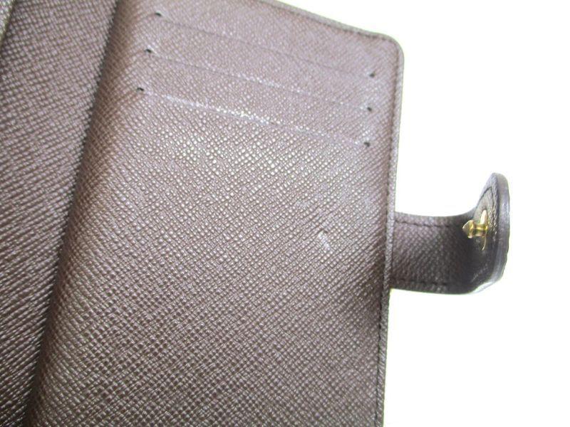 Authentic LOUIS VUITTON Damier Brown Leather Bifold Wallet Viennois #a185  Refurbished