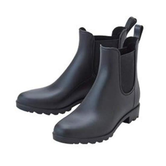 iMedia Side Gore Rain Sizes Waterproof and and Suitable for All Weather Conditions Women's Boots, LL24-24.5cm (Black), Water-Repellent, Lightweight,