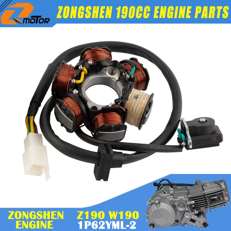Motorcycles Ignition Stator Coil For ZongShen 190cc Z190 W190 1P62YML-2 Electric Starter Engine Dirt Pit Bike Atv Quad Parts