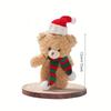 3pcs Christmas teddy bear plush teddy bear gift clothing bag keychain pendant pendant pendant accessory, perfect Valentine's Day, Christmas,