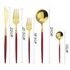 6Set/30Pcs Multicolor Cutlery Set Stainless Steel Dinnerware Set Knife Fork Spoon Flatware Sets Home Hotel Kitchen Party Tableware Set
