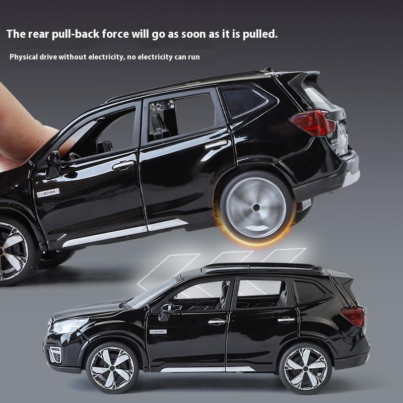1/30 Scale Subaru Forester SUV Alloy Car Model Diecast Metal Toy Off-road Vehicles Car Model High Simulation Sound and Light Kids Gift