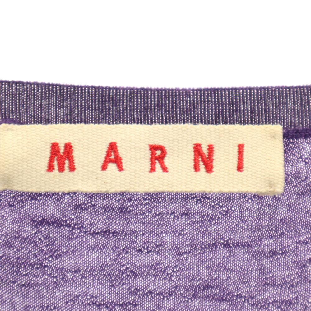 Marni Made In Italy 100% Cashmere Long Sleeve Knit 40 Purple Sweater Women Used