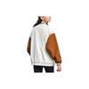 Anta Lifestyle Series Letter Splicing Single-Breasted Long Sleeve Baseball Jacket Women jackets Stone-White 162338608-1