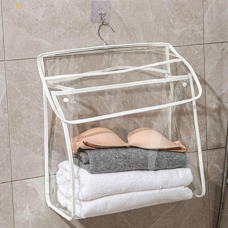 PVC Waterproof Hanging Mobile Phone Bag Wall Hanging Organizer Storage Bag Bathroom Shower Accessories Towel Clothes Organizer