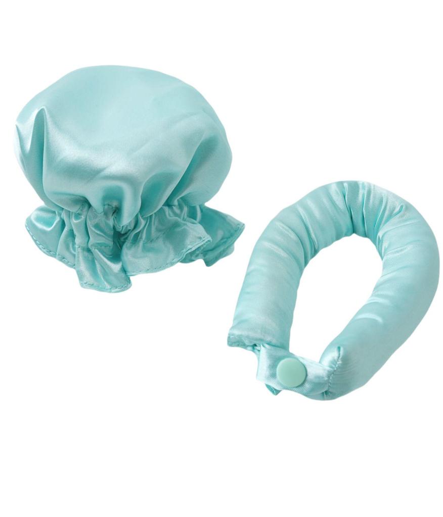 TikTok Heatless Curling Rod & Cap Set for Effortless Large Waves While Sleeping