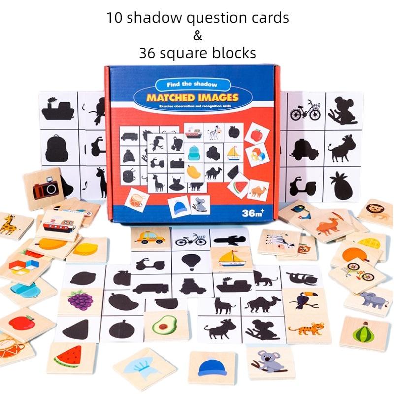 Wooden Animal And Fruit Matching Game For Early Learning And Cognitive Development