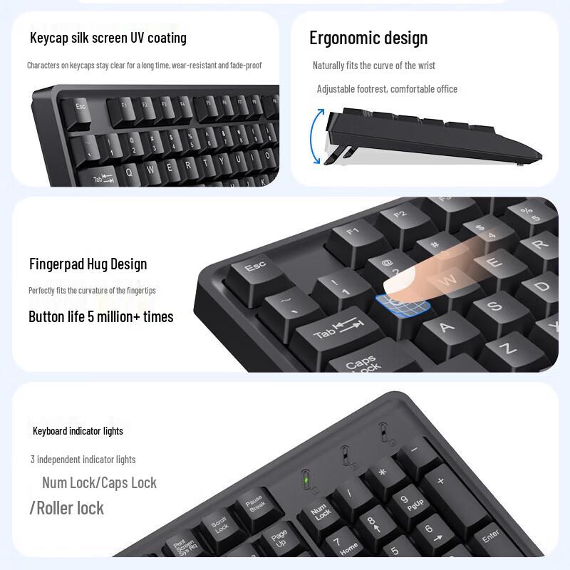Lenovo Yinengzhe K102 Wired Office Keyboard