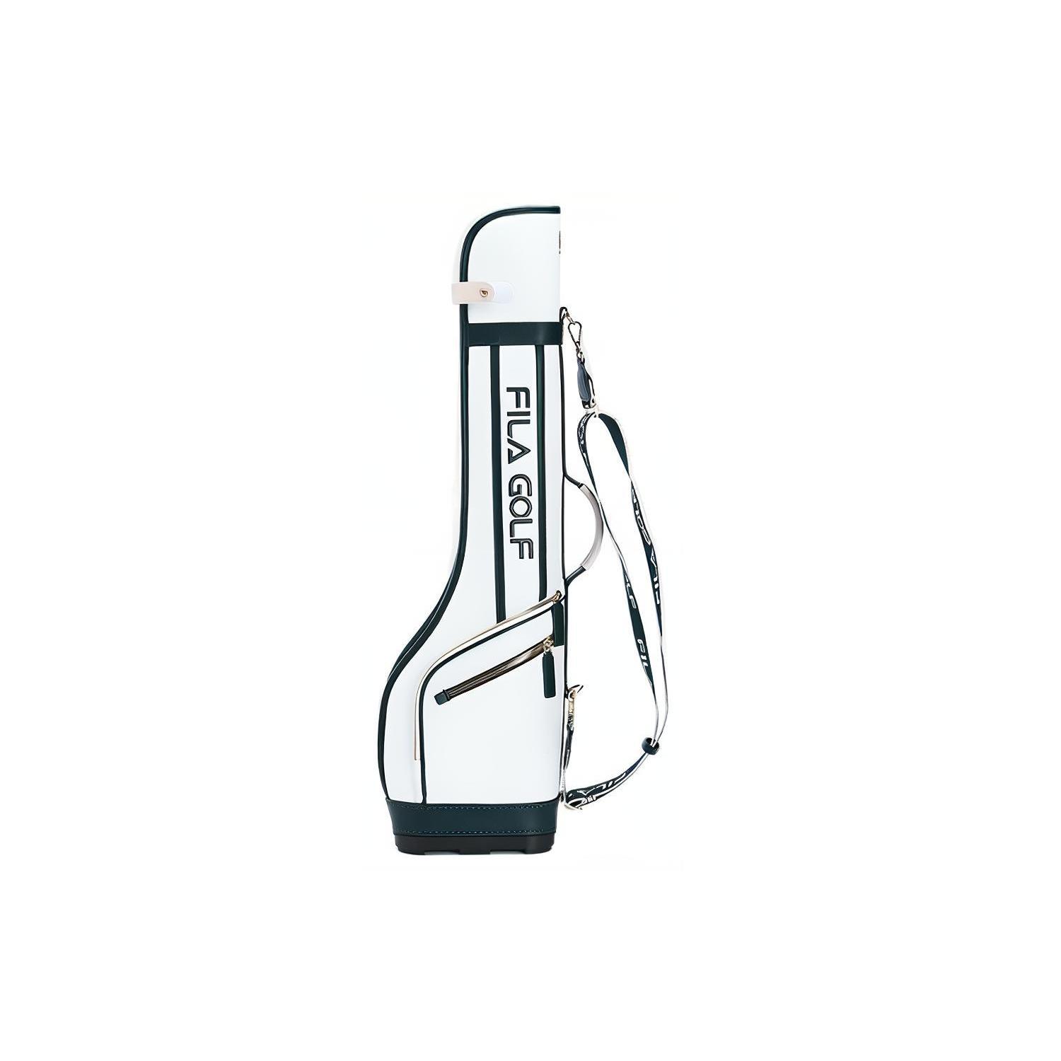 

New FILA PU Golf Bag, Club Bag, Equipment Bag, Crossbody Bag, Shoulder Bag Regular Women s White A13W315165F-WT 20.1*15.5*80.0CM