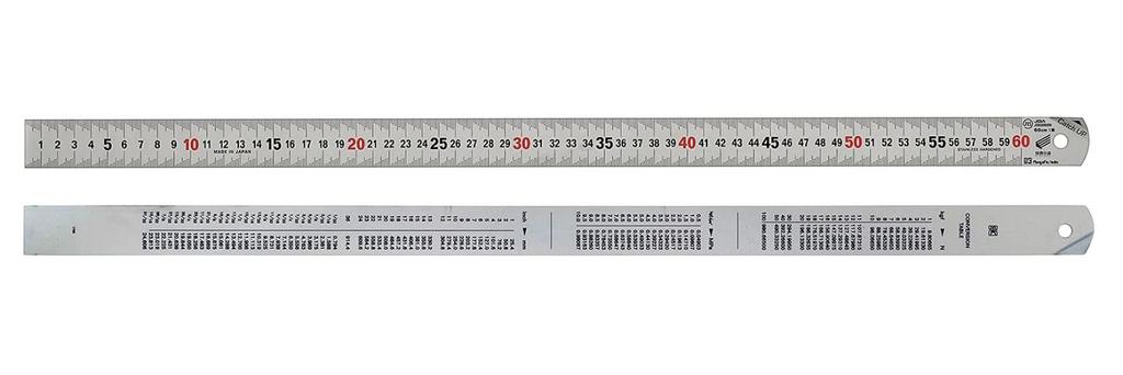 Niigata Seiki SK Made In Japan Catch-up Scale Kaidan Scale 60cm CU-60KD Silver Finish JIS Standard