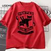 Funny Black Cat Tshirts Cotton Causal Loose Tshirt Printed Round Neck Short Sleeve Cat Lover T Shirt Harajuku Streetwear