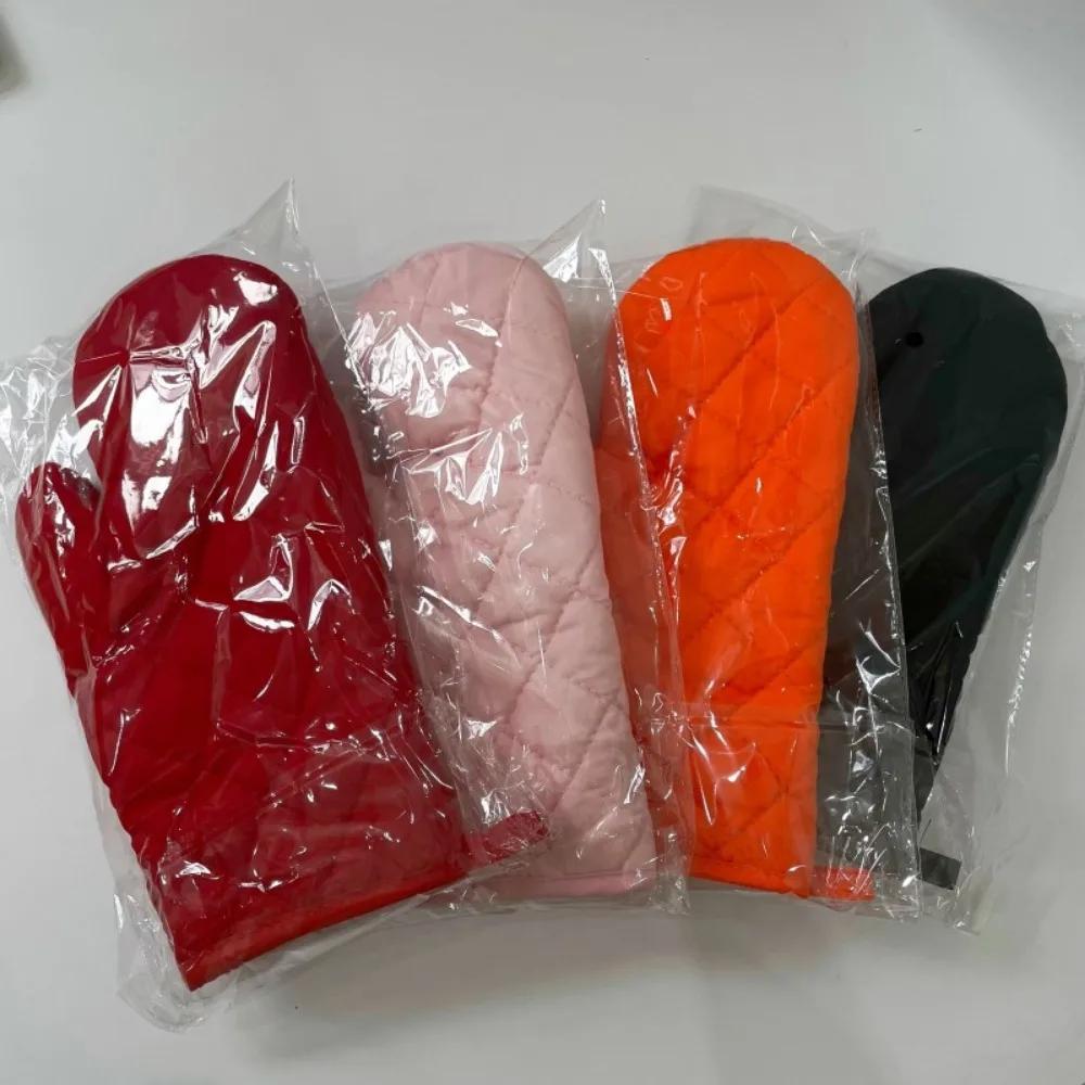 Neu Verdickte Mikrowellen-Herd-Handschuhe Backofen Spezielle Isolierung und Anti-Verbrühungs-Baumwollmaterial