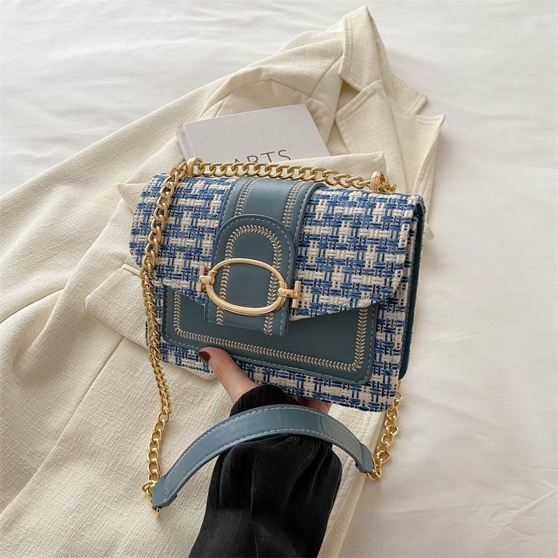Fashion messenger bag beautiful small square bag niche design women's bag new trendy chain shoulder bag