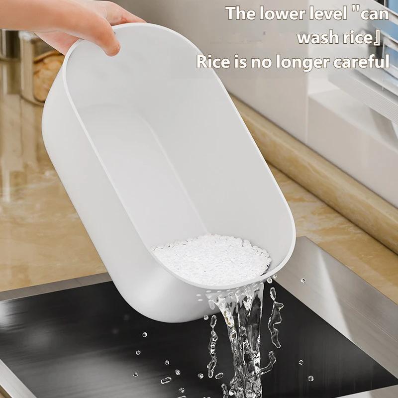 Home Lazy Melon Seed Snack Fruit Storage Box Double Layered Thickened Living Room Storage Basket Home Fruit Plate Drain Plate